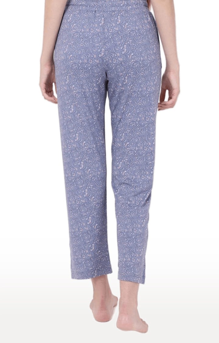 YOONOY | Women's Blue Printed Pyjamas 3