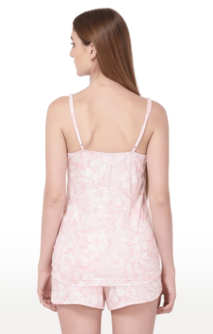 YOONOY | Women's Pink Printed Nightwear Sets 3