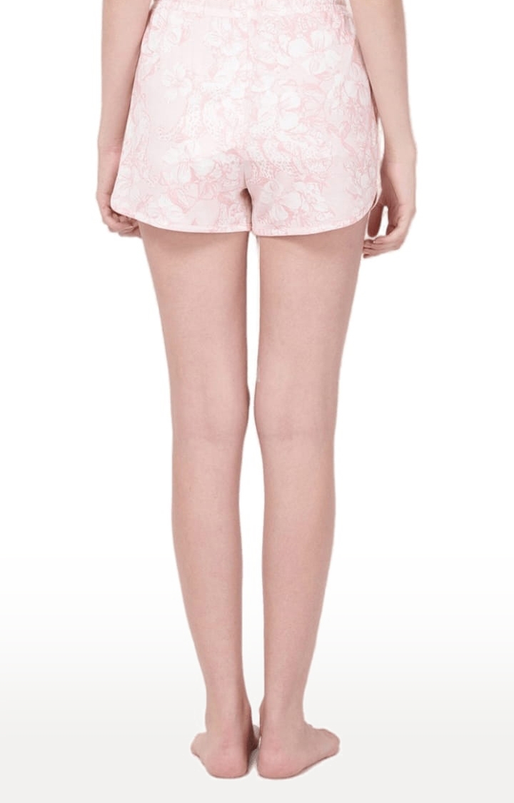 YOONOY | Women's Pink Printed Sleepwear Shorts 4