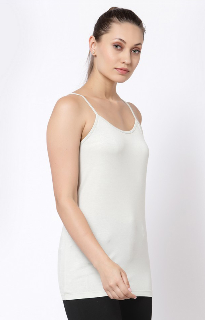 Women's  Green Bamboo Lycra Camisole