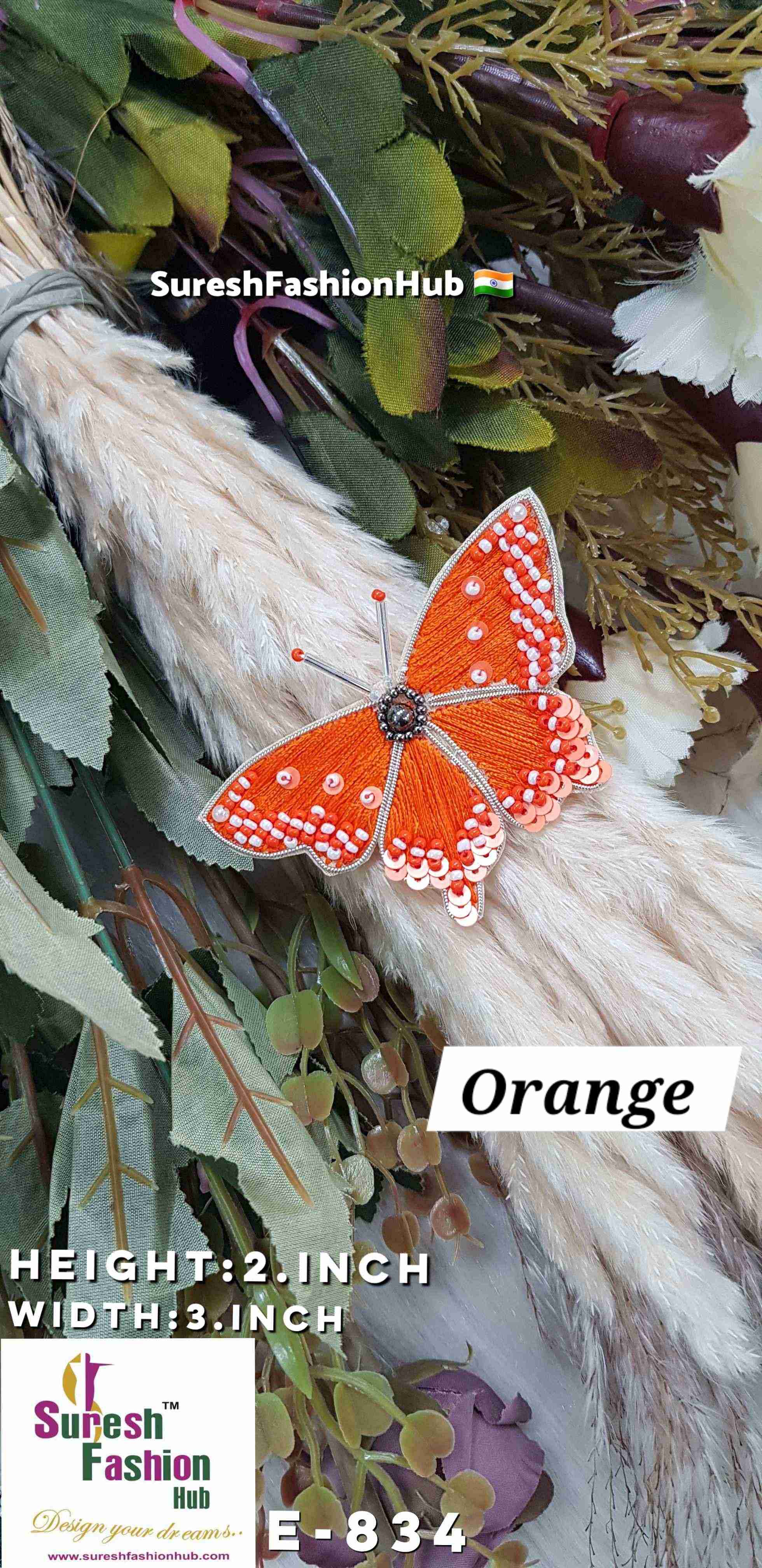 Enchanted Elegance Butterfly Patch - Orange