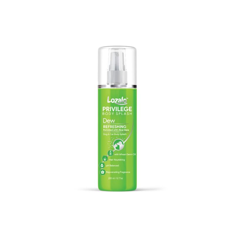 Lozalo Privilege Dew Body Splash Refreshing Grooming Spray for Dogs & Cats, 200 ml