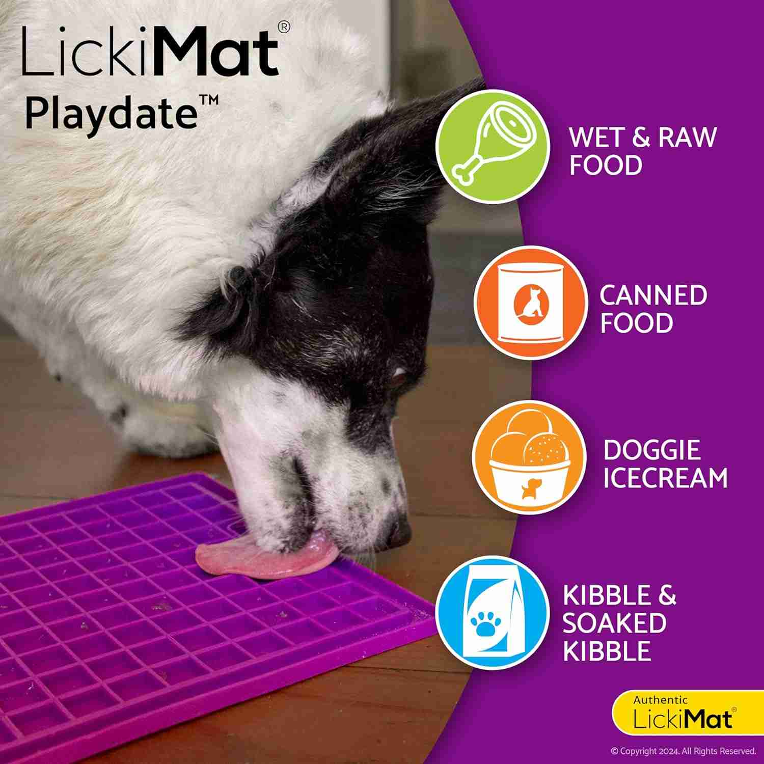 LickiMat Classic Playdate Slow Feeder for Dogs (Turquoise)