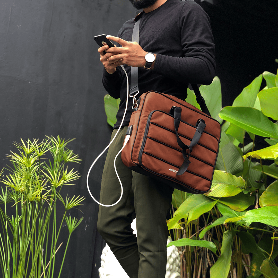 Combo: Cabin Luggage Trolley Bag and Laptop Bag | Free Packing Kit | Rust