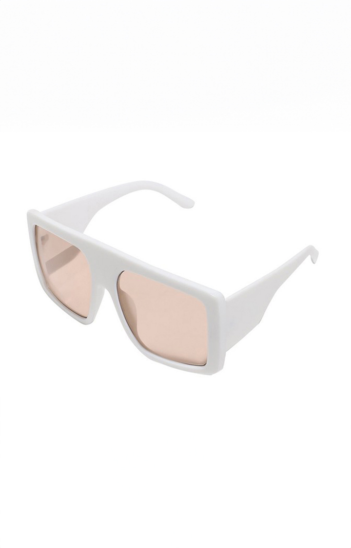 French Accent By Campus Sutra Men Lens & White Oversized Sunglasses With Polarised Lens Ss23Fa_Hssg1040
