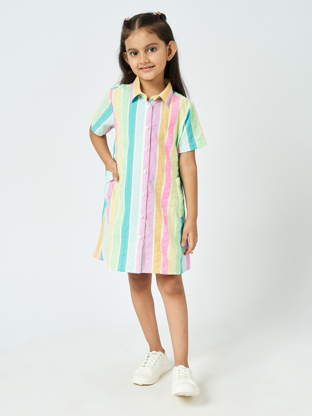 Ed-a-Mamma Girls Stripe Dress Multicolor