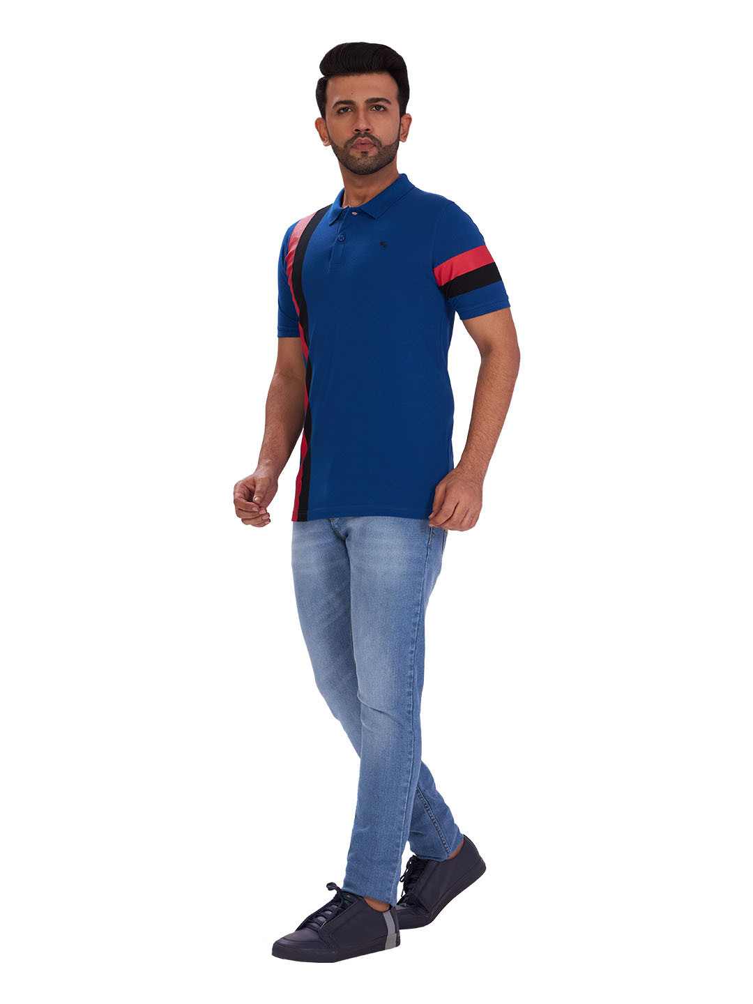 D'cot by Donear Men's Blue Cotton TShirts