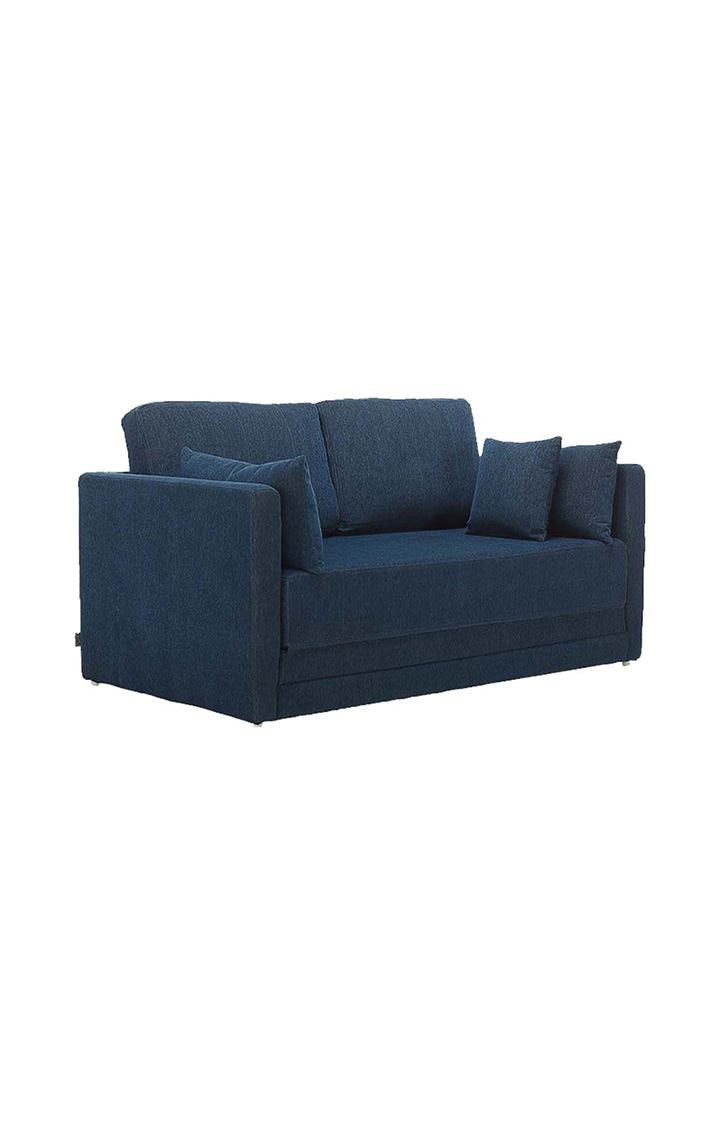 NEUDOT Max Fabric Pull-Out Sofa Cum Bed for Living Room | 2 Seater Sofa Bed for Drawing Room & Bedroom | Diwan | Cobalt Blue Color