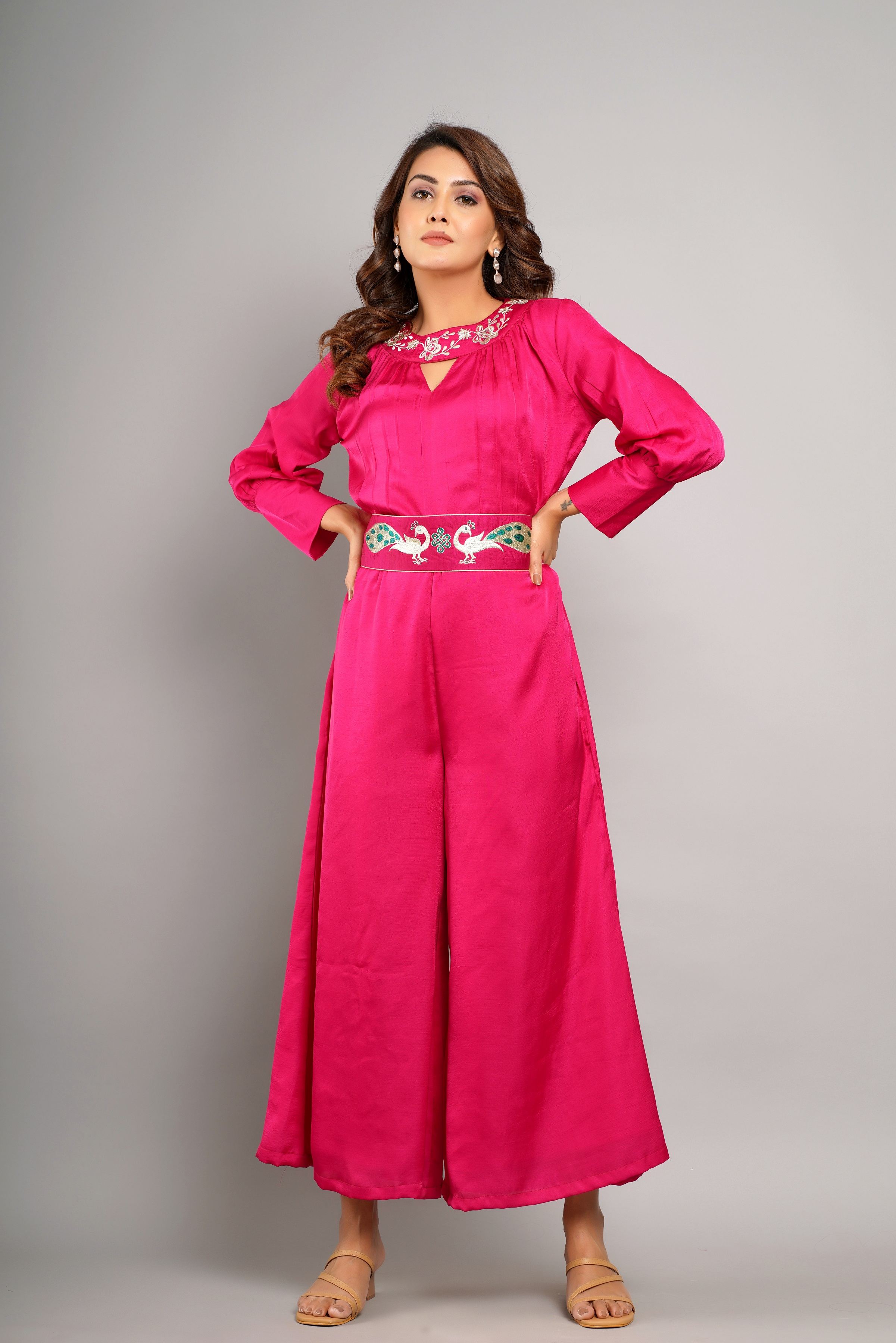 Pink work best sale jumpsuit