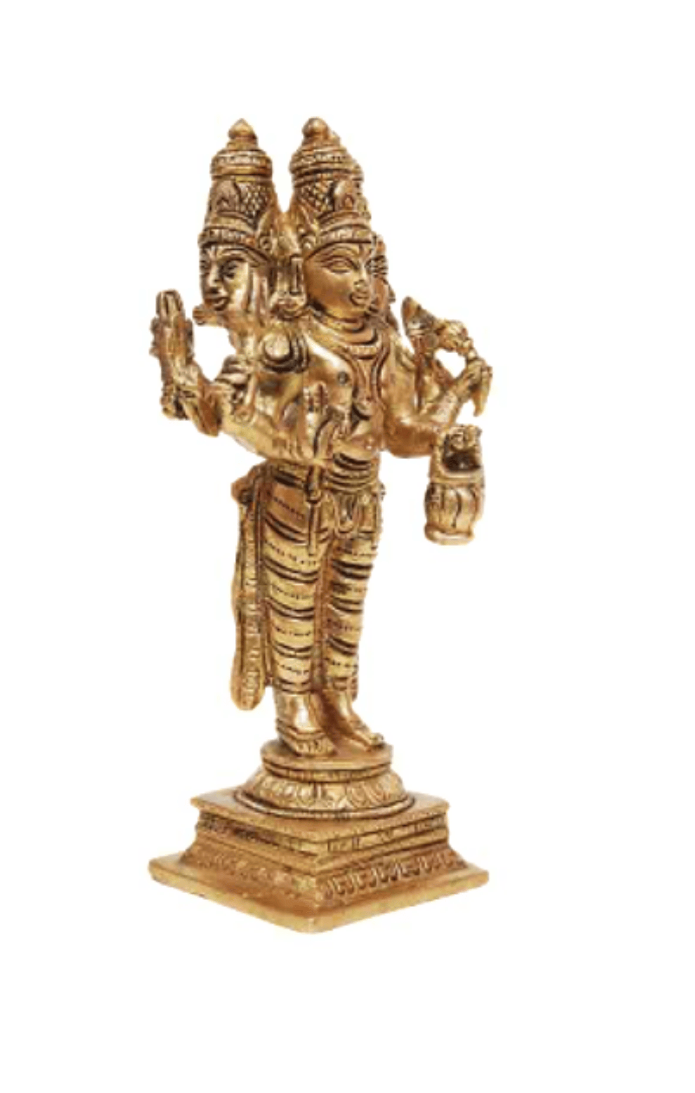 Shiv Ratan kendra Tridev-Brahma, Vishnu, Mahesh Murti For Worshipping in Home & Office I Size: 16CM X 8CM I For Prayer & Gifting