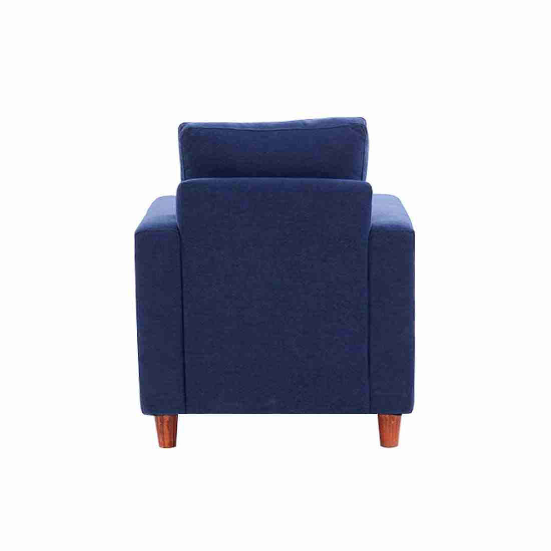 neudot Roman Sofa for Living Room |1 Person Sofa|Premium Fabric with Cushioned Armrest | Solid Wood Frame|1 Seater in Cobalt Blue Color