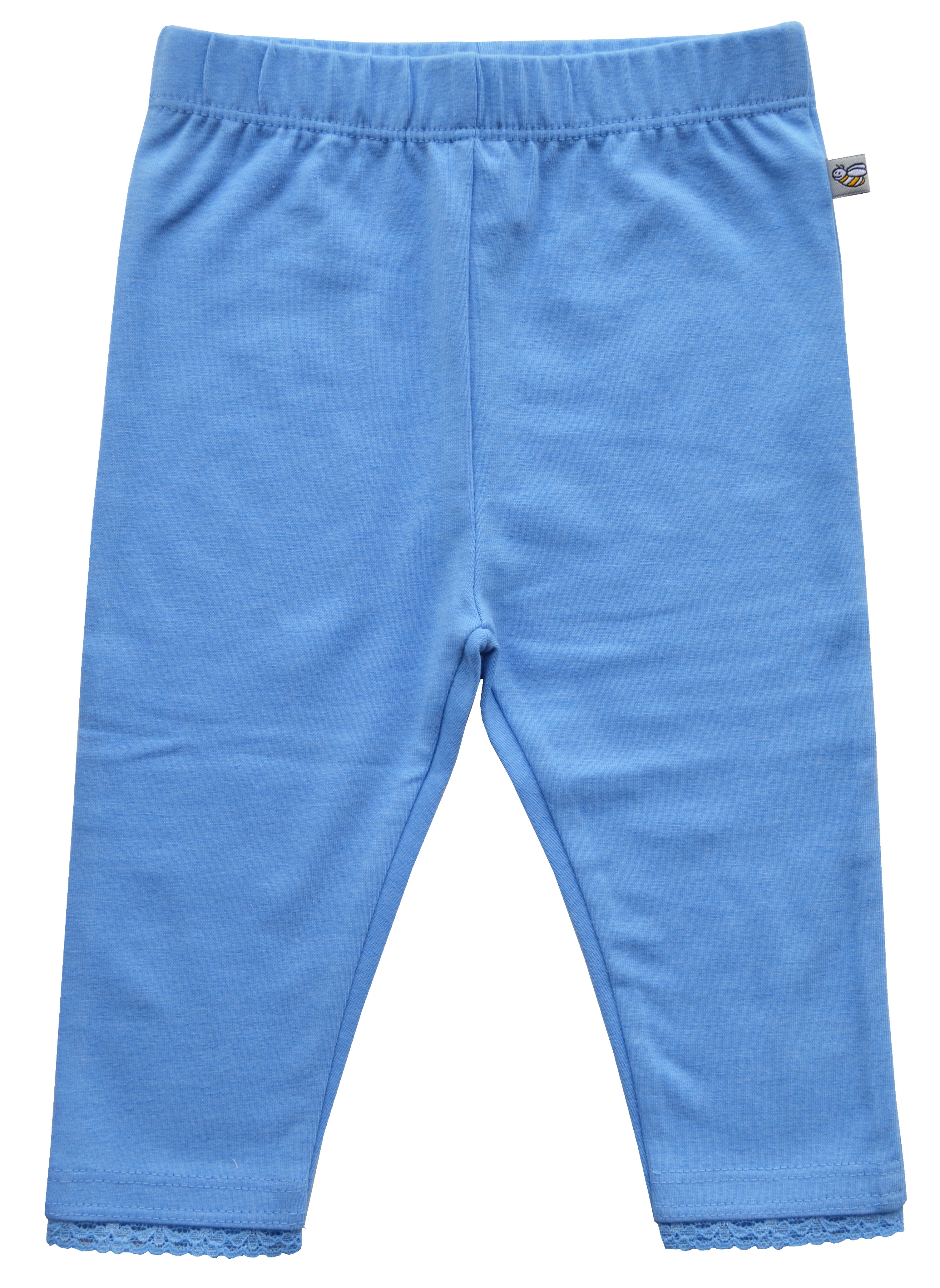 Babeez | Girls Blue Melange Solid Leggings (95% Cotton 5%Elasthan Jersey) undefined