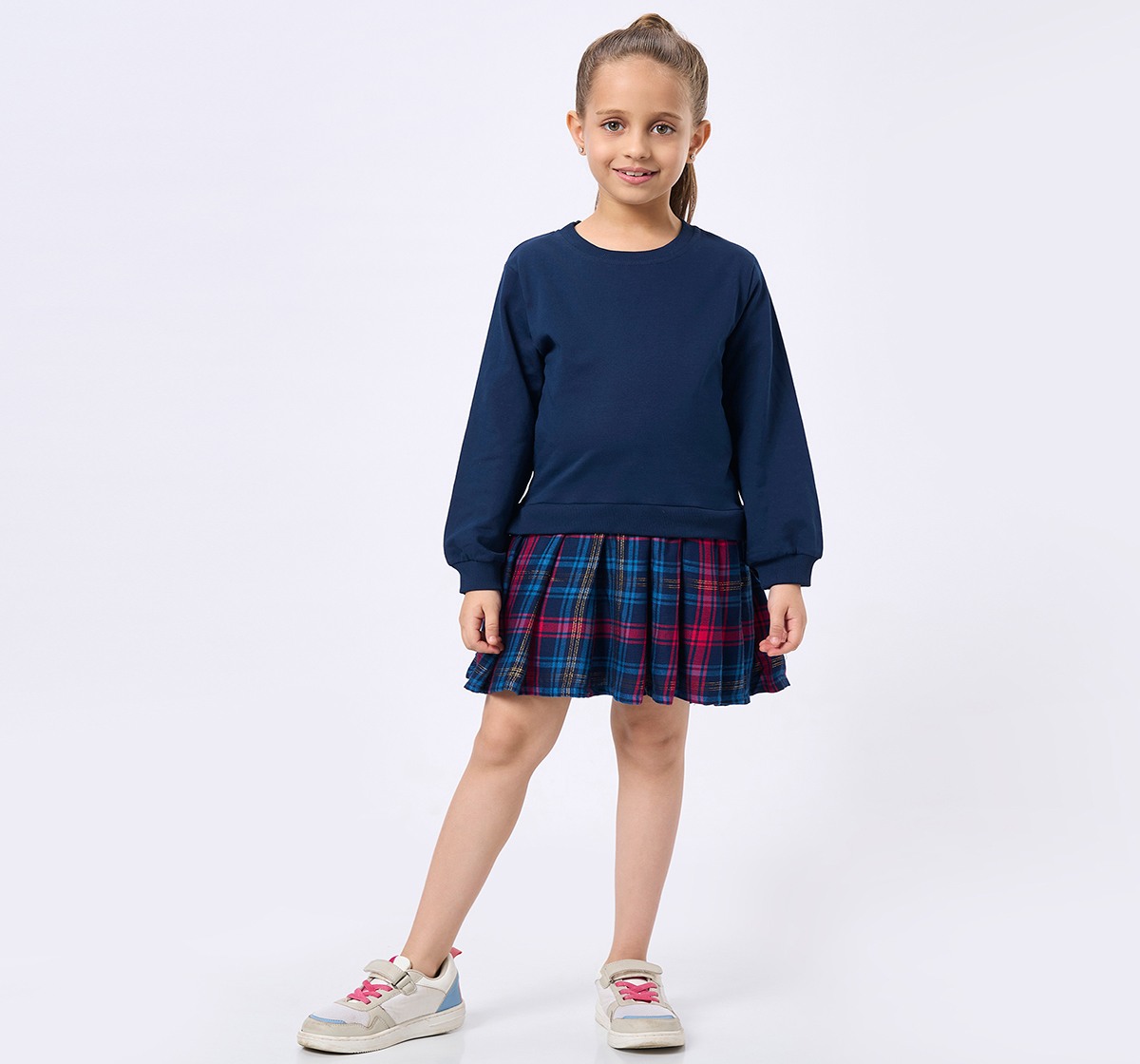 Ed-A-Mamma Kids Girls Dress Navy