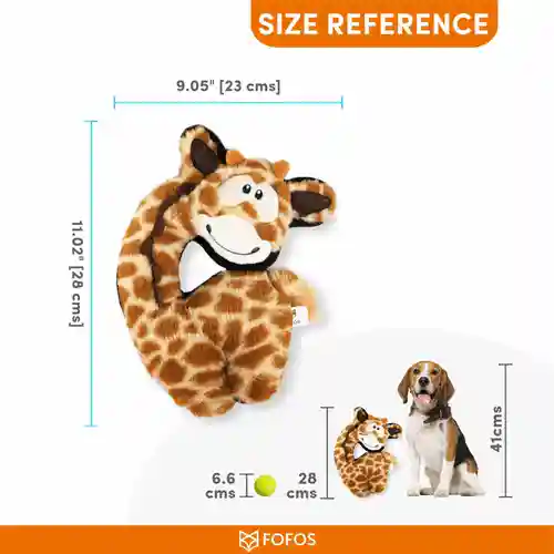 Barkbutler Fofos Safari Line Giraffe Plush Toy for Dogs