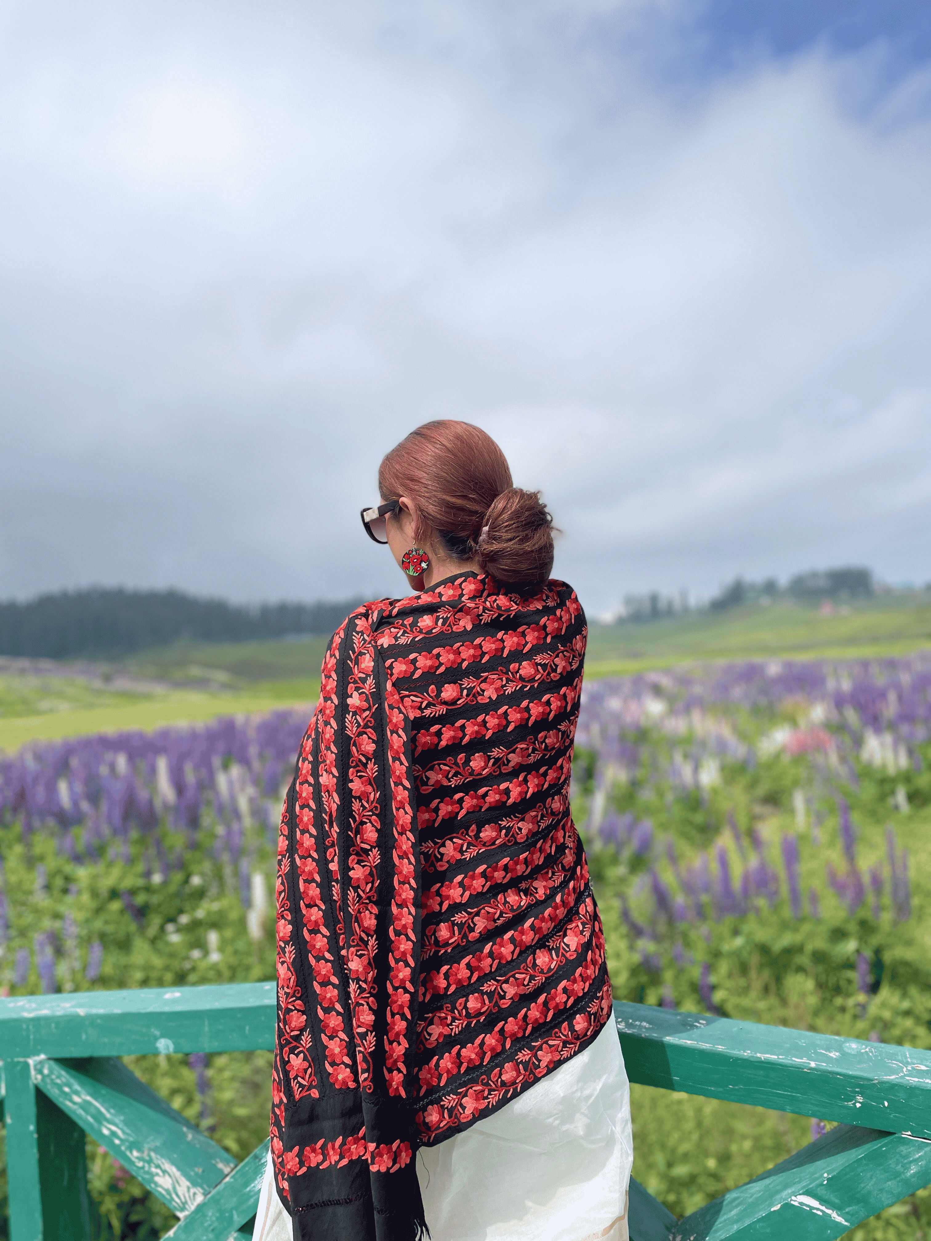 Black Fringe Stole