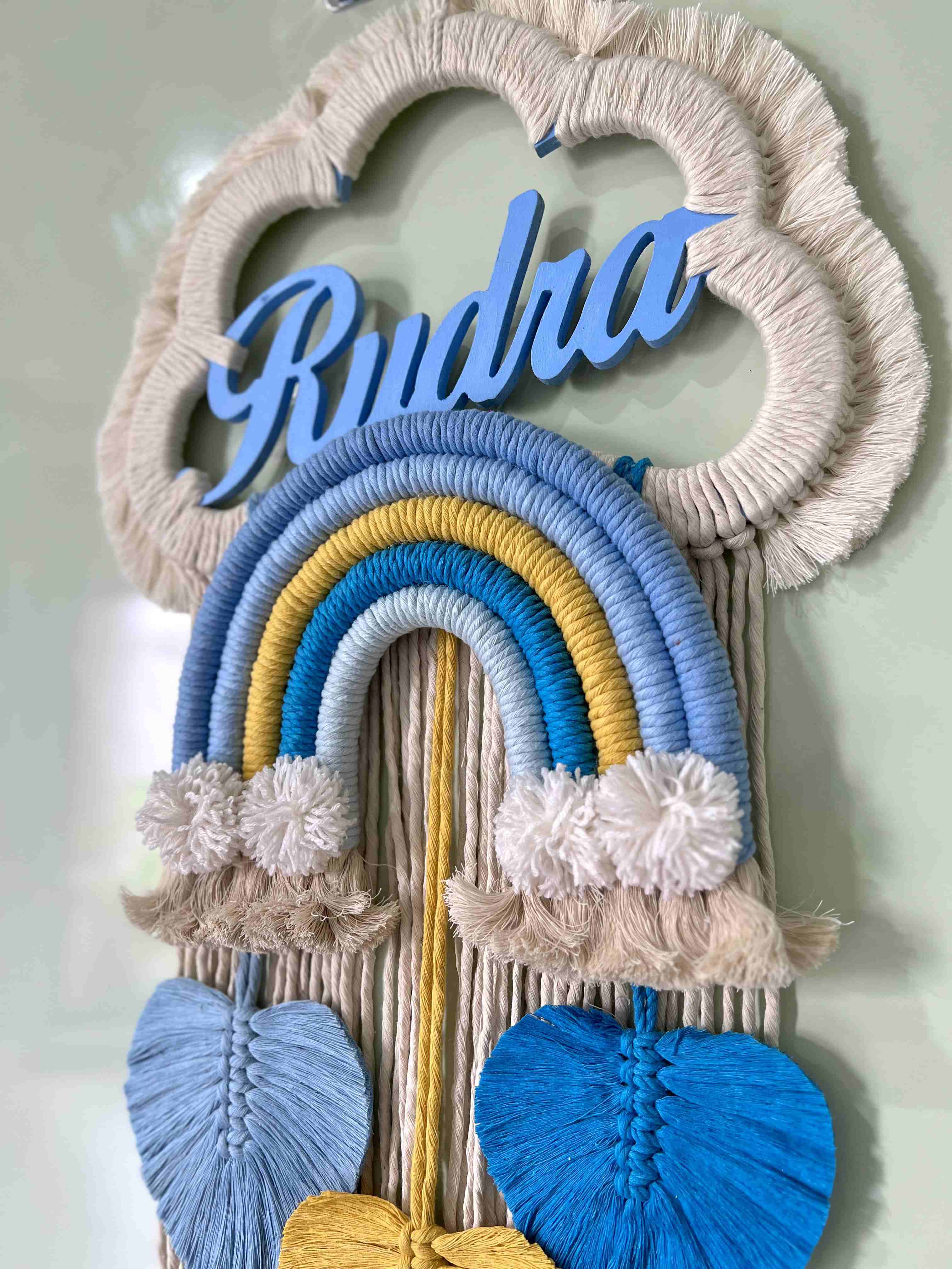 "Rainbow Cloud" Hanging with Name personalisation