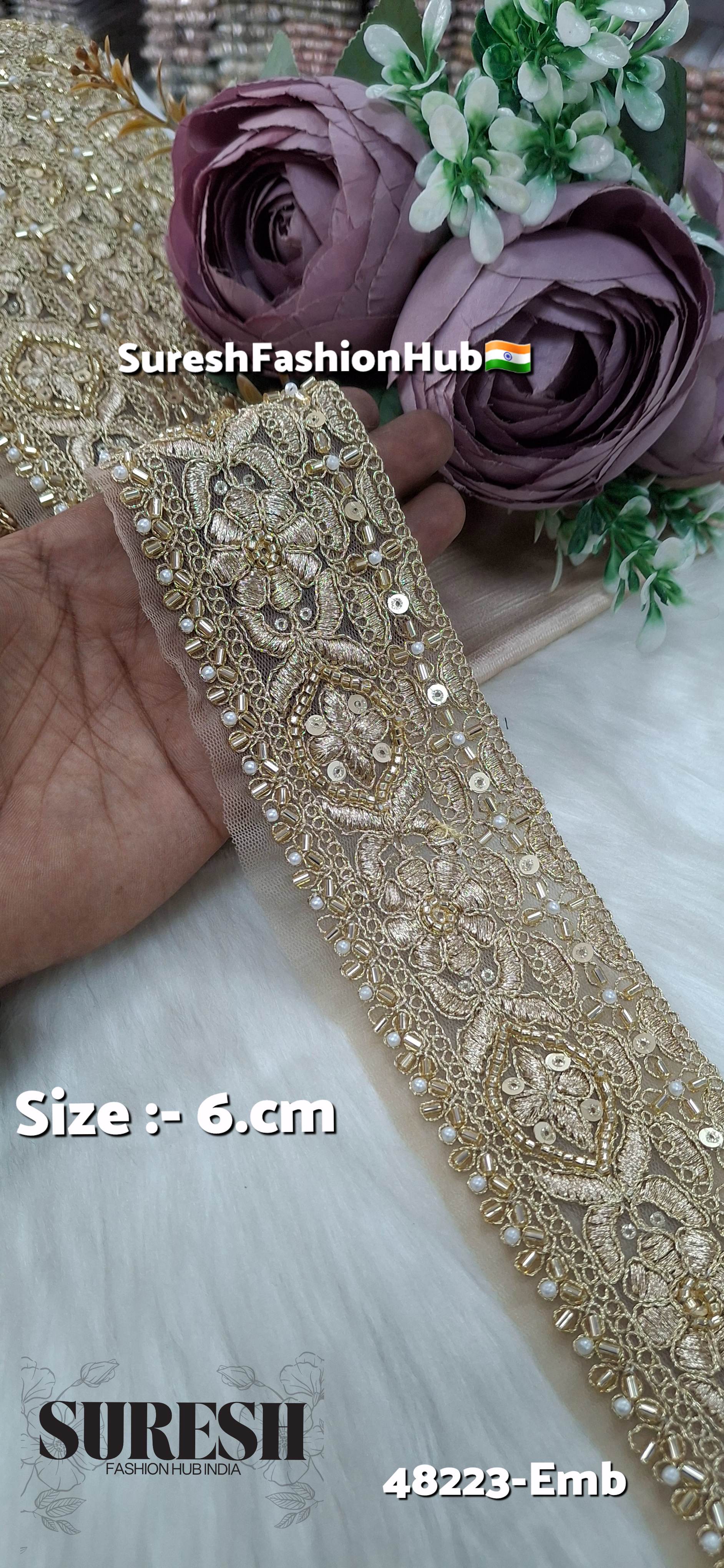 Pearl Elegance Embroidery Lace