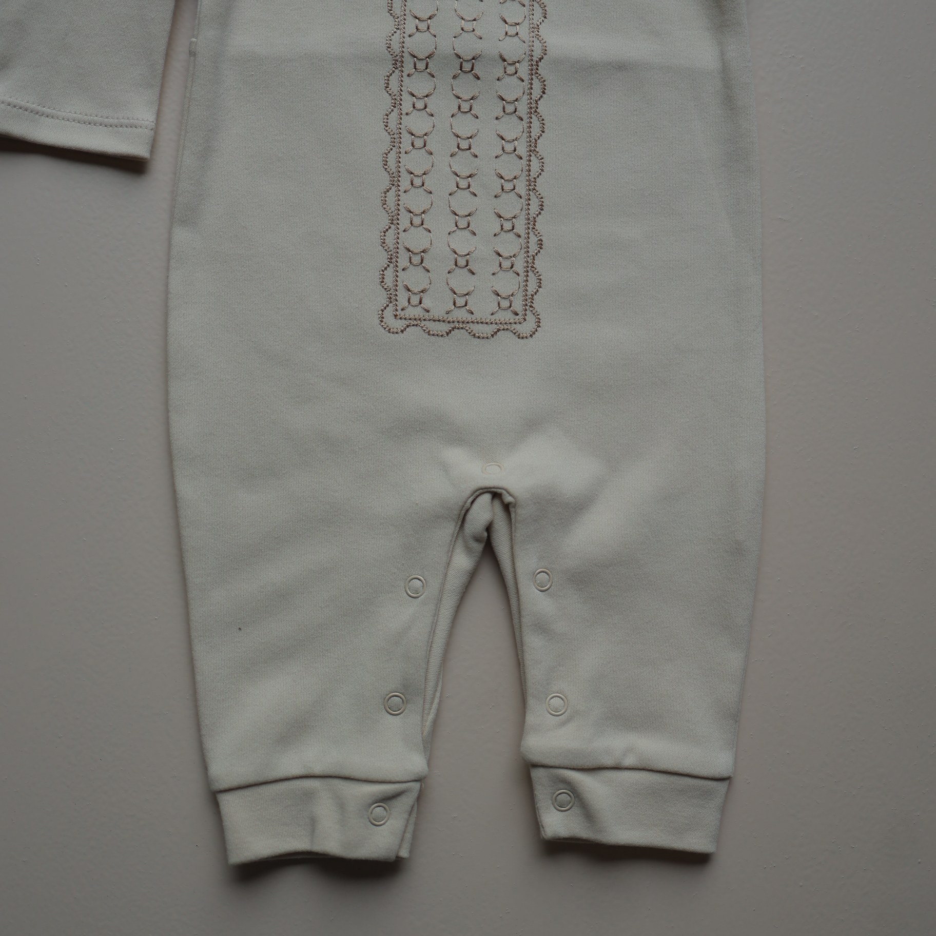 Cream Vintage Lace Panel Romper