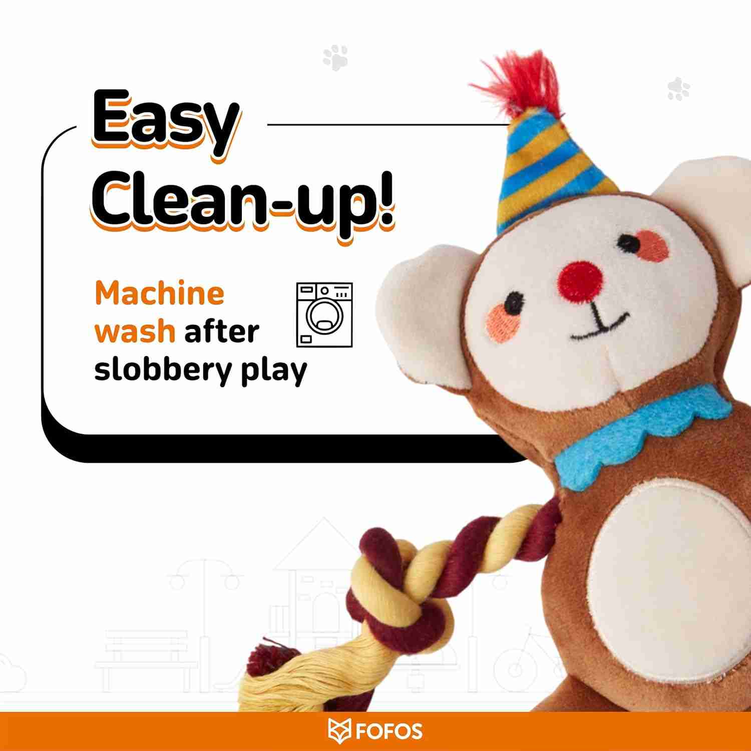 Fofos Fluffy Puppy Toy Monkey