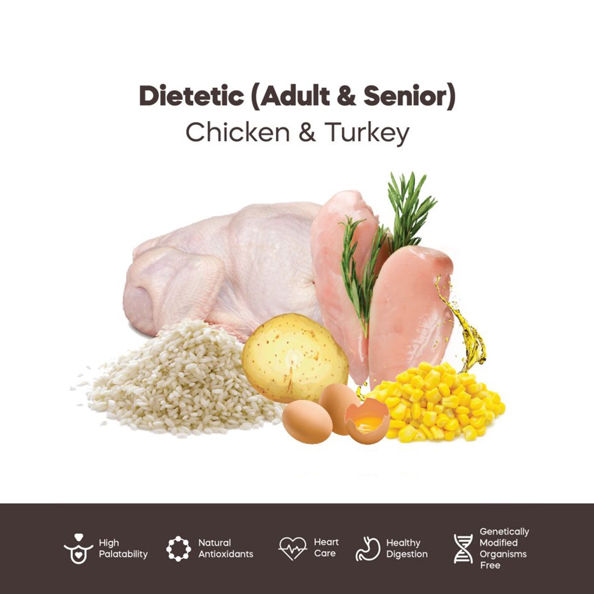 Dibaq Natural Moments Dietetic Chicken & Turkey Dry Dog Food - 3 Kg