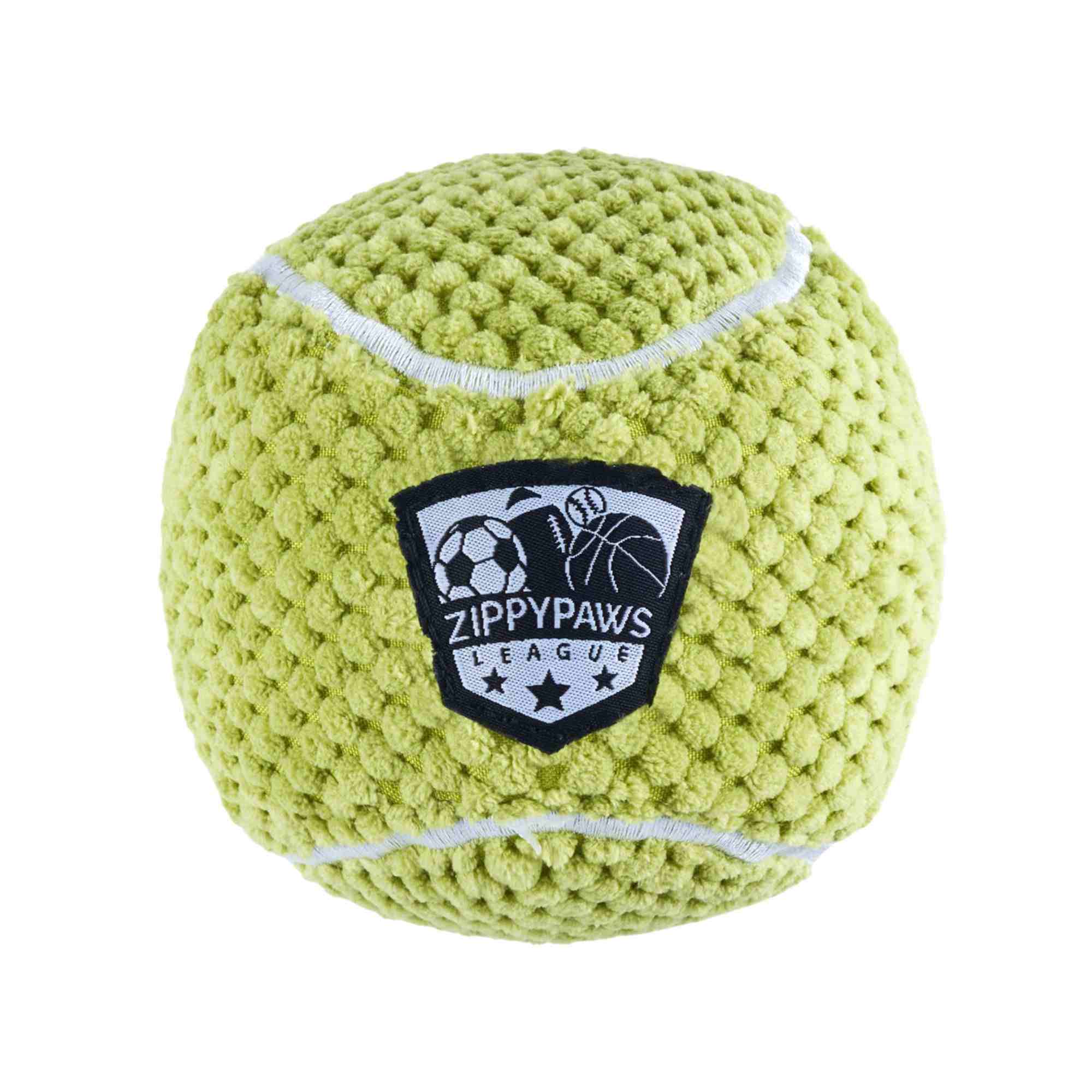 Zippy Paws SportsBallz Tennis Ball Plush Toy for Dogs