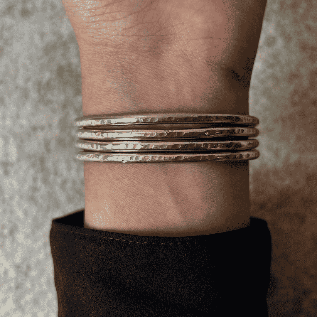 Hammered Bangles (Set Of 4)