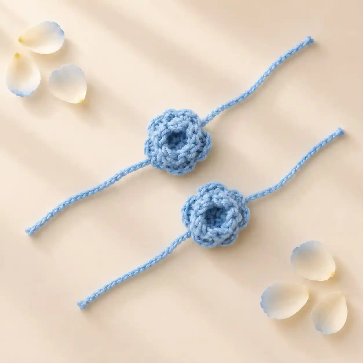 Pawsh Pet Sky Blossom Crochet Rakhi for Dogs & Cats, 1 Pcs