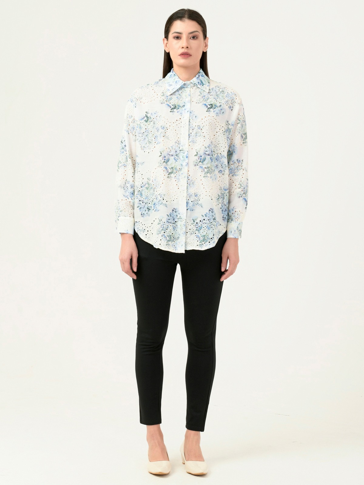 Albion Women Smart Premium Sky Casual Shirt