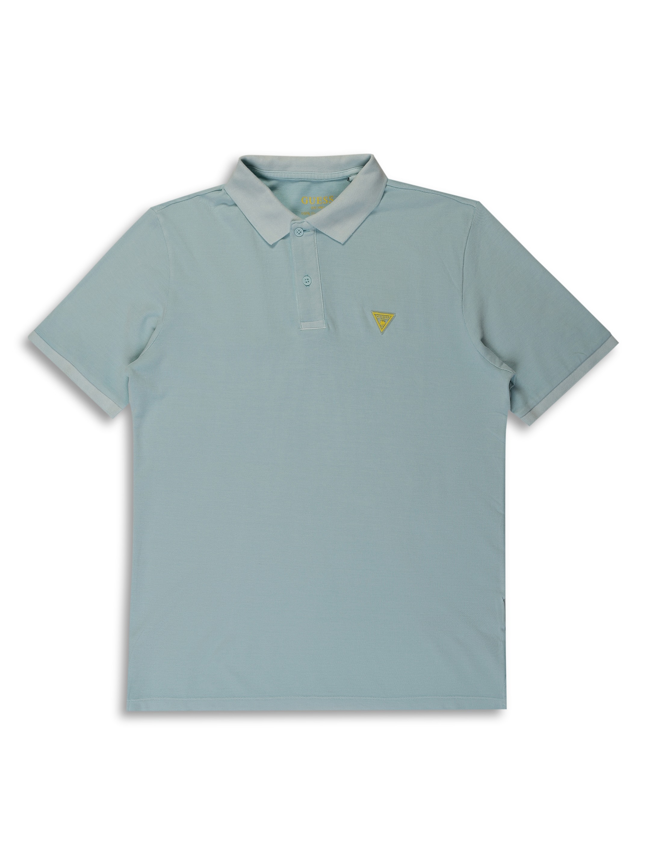 Guess Blue Cotton solid Men T-Shirts