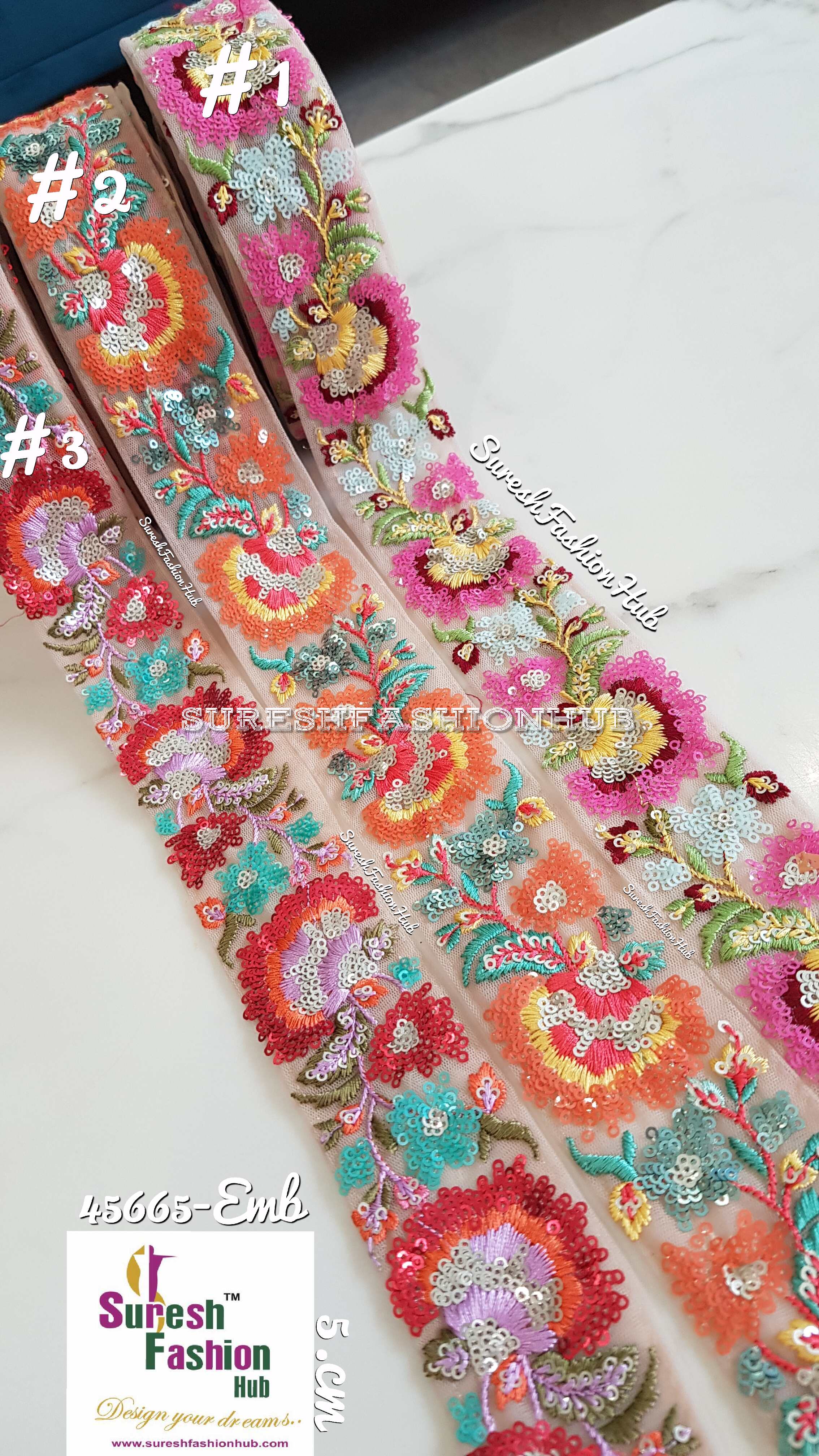 Multicolor Harmony Blossom Lace - 3mm Fusion Design