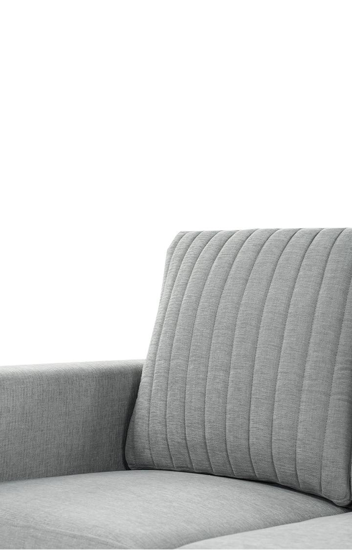 neudot Roman Sofa for Living Room |3 Persons Sofa|Premium Fabric with Cushioned Armrest | Solid Wood Frame|3 Seater in Grey Color