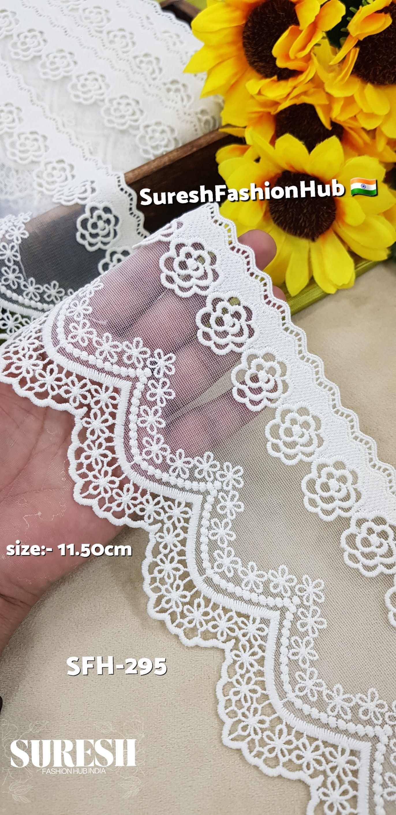 Dainty Blossom Dual Scallop Lace – Cream SFH-295