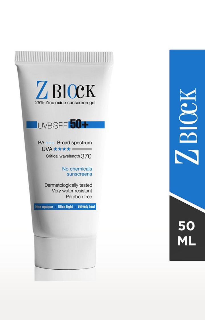Z BLOCK | Z-Block 25% Zinc Oxide Sunscreen Gel, SPF 58, 50 ml 0