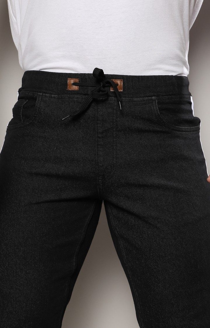 Men's Carbon Black Solid Jeans