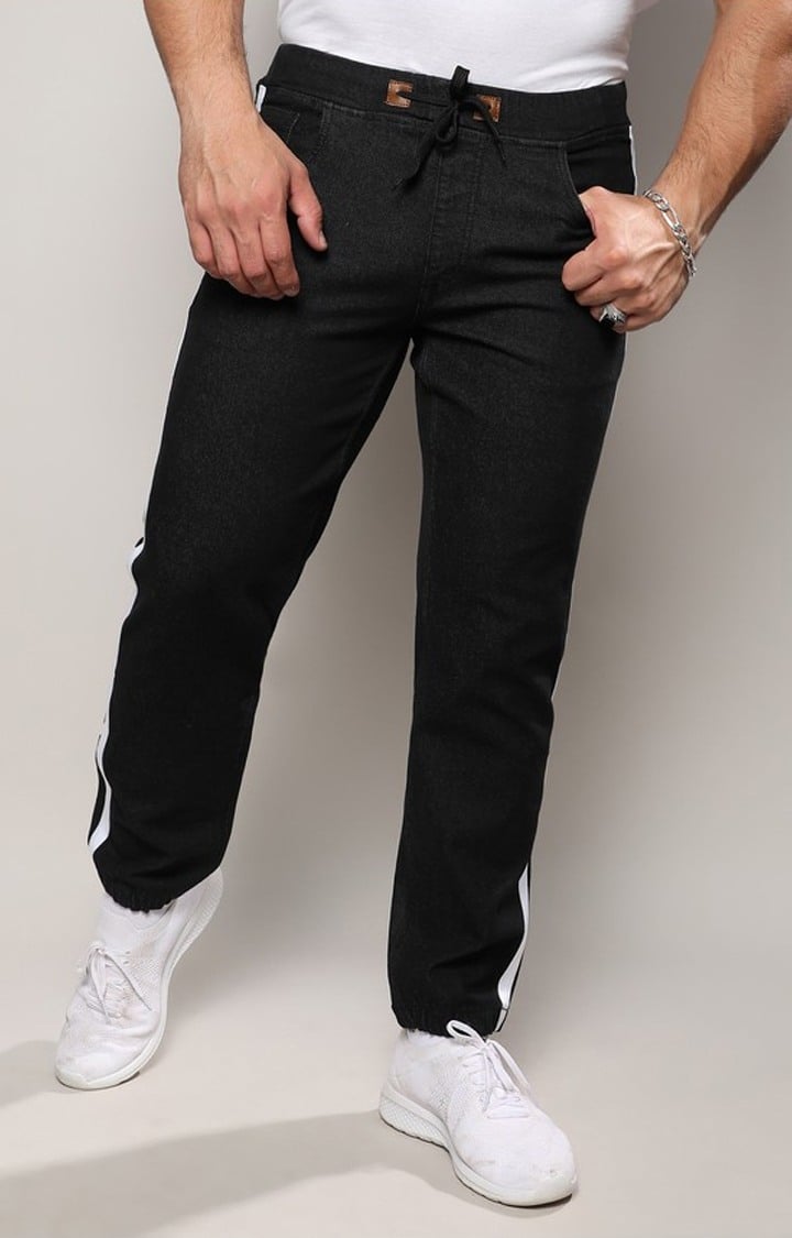 Men's Carbon Black Solid Jeans