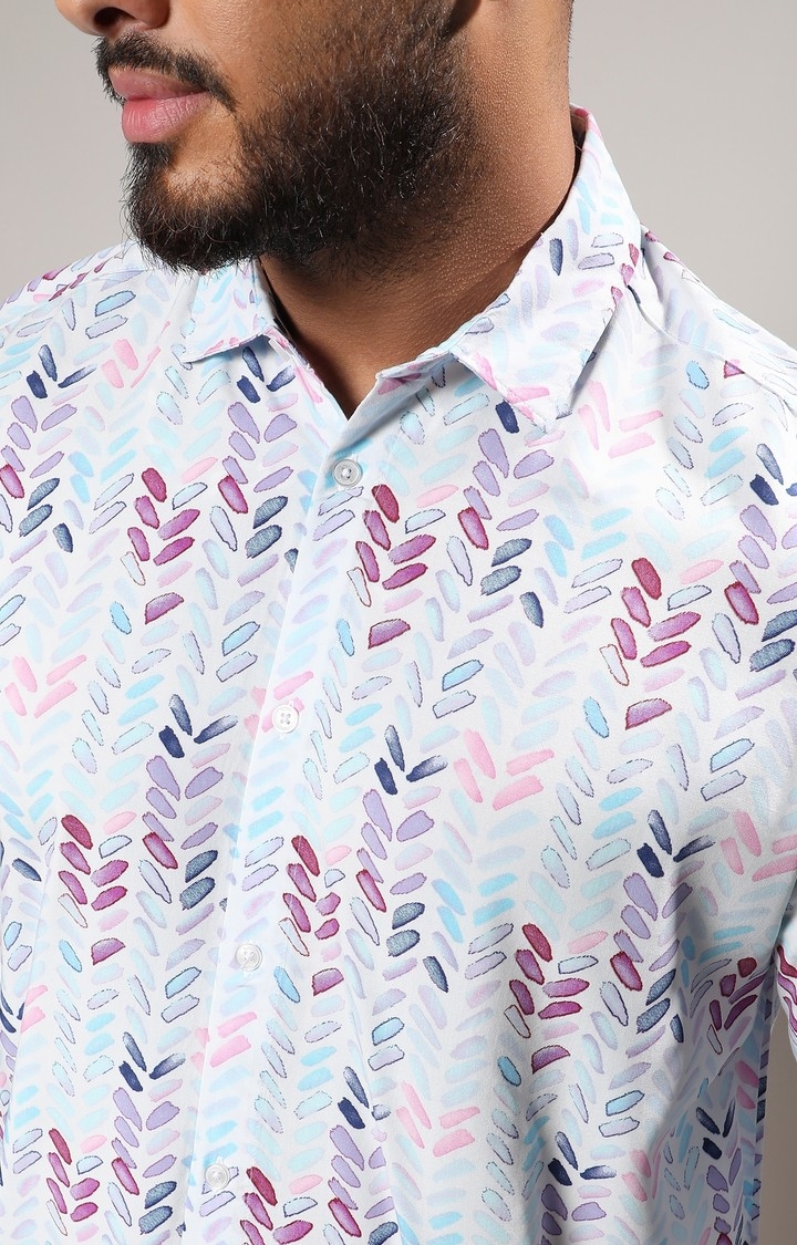 Men's Multicolour Abstract Print Shirt