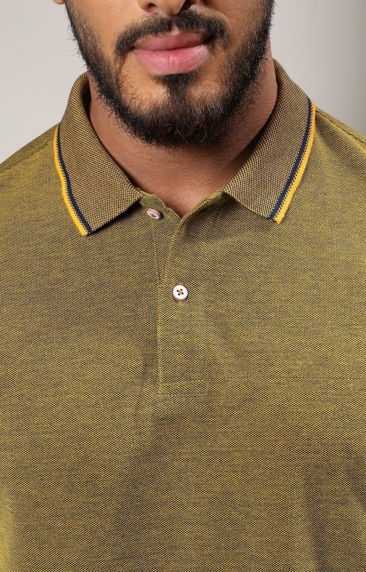 Men's Olive Green Basic Polo T-Shirt