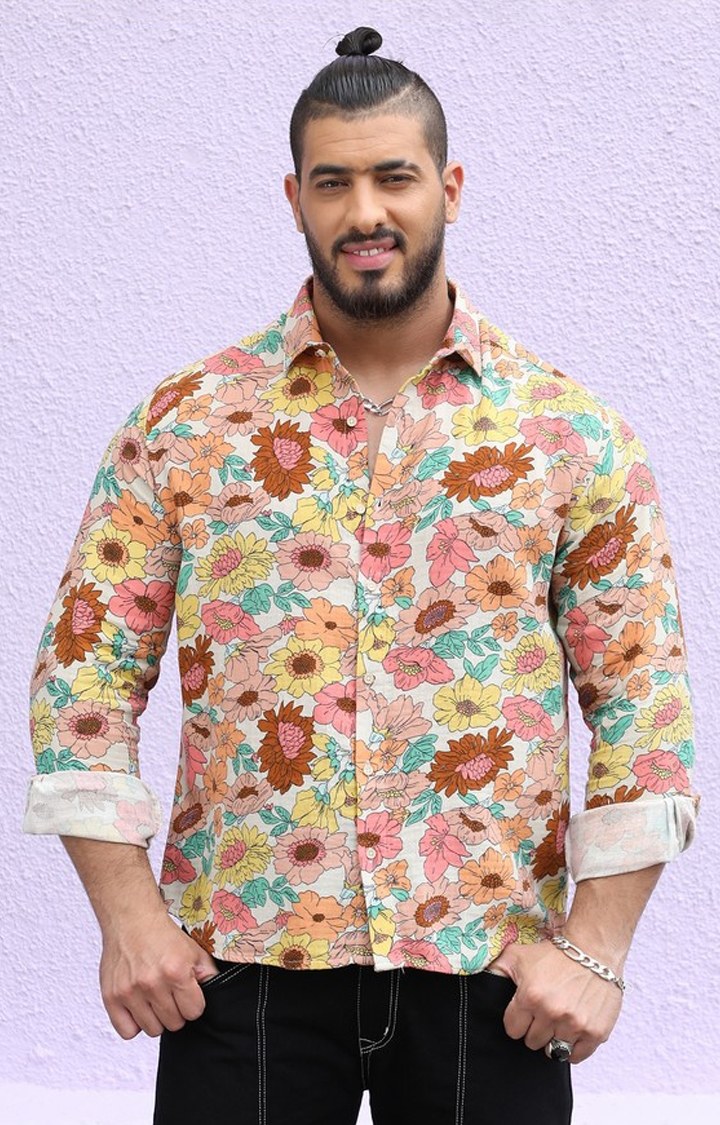 Men's Multicolour Floral Cluster Shirt