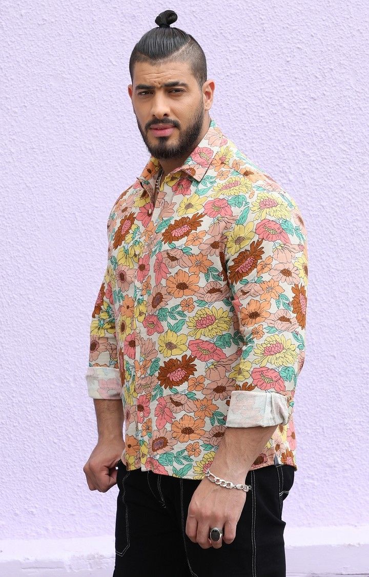 Men's Multicolour Floral Cluster Shirt