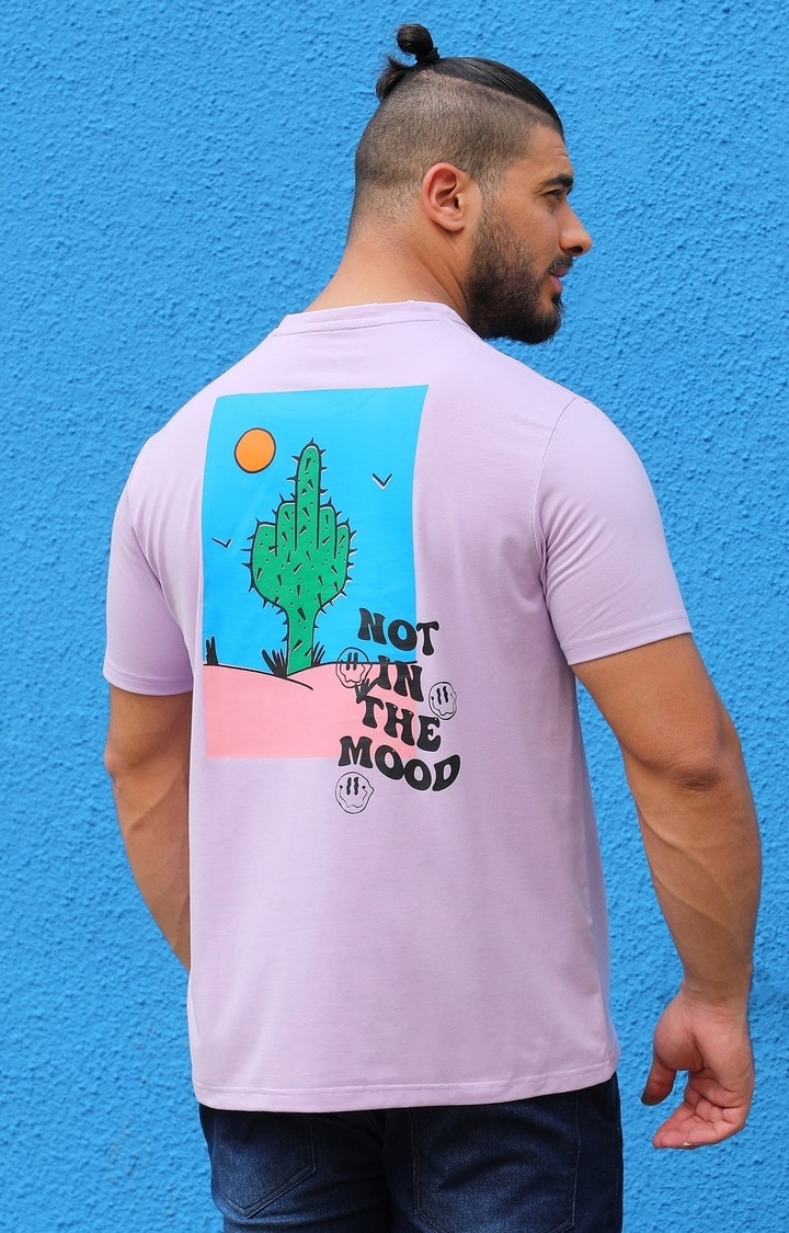 Instafab Plus | Men's Lavender Not In The Mood T-Shirt
