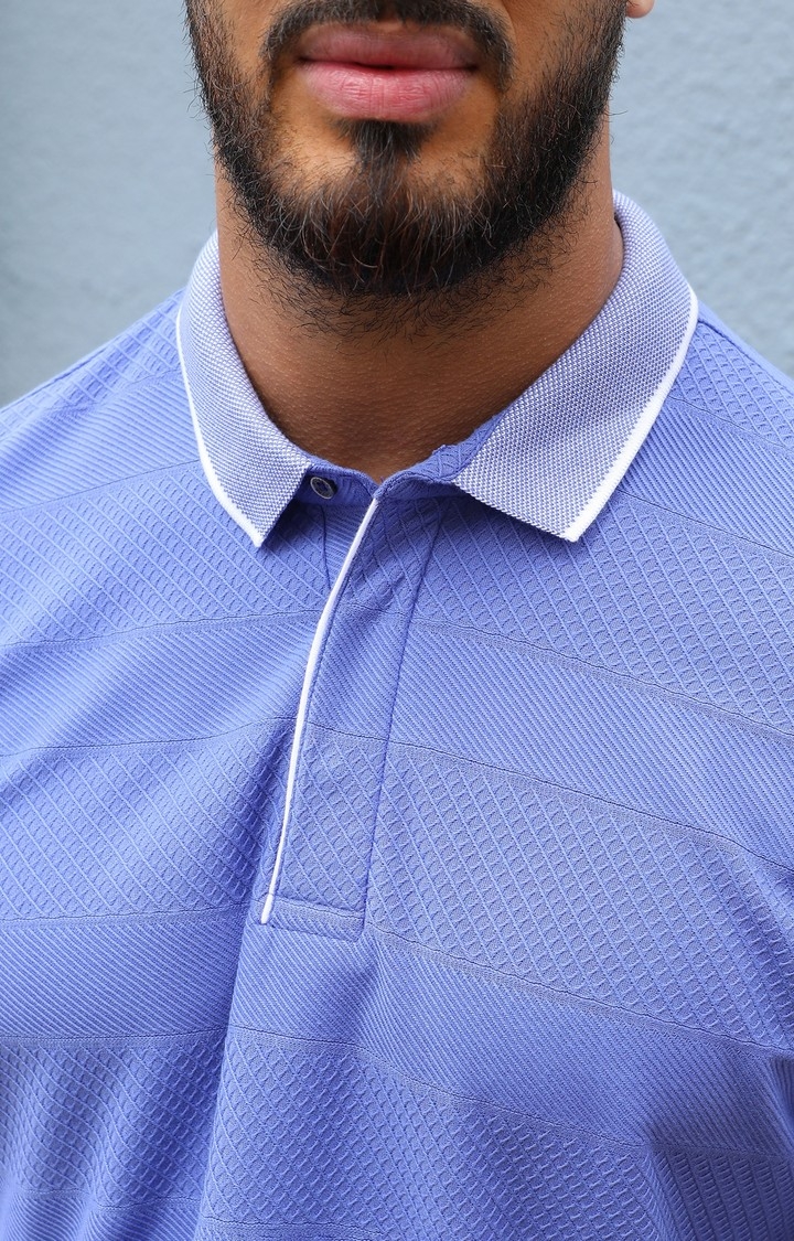 Men's Purple Solid Polos