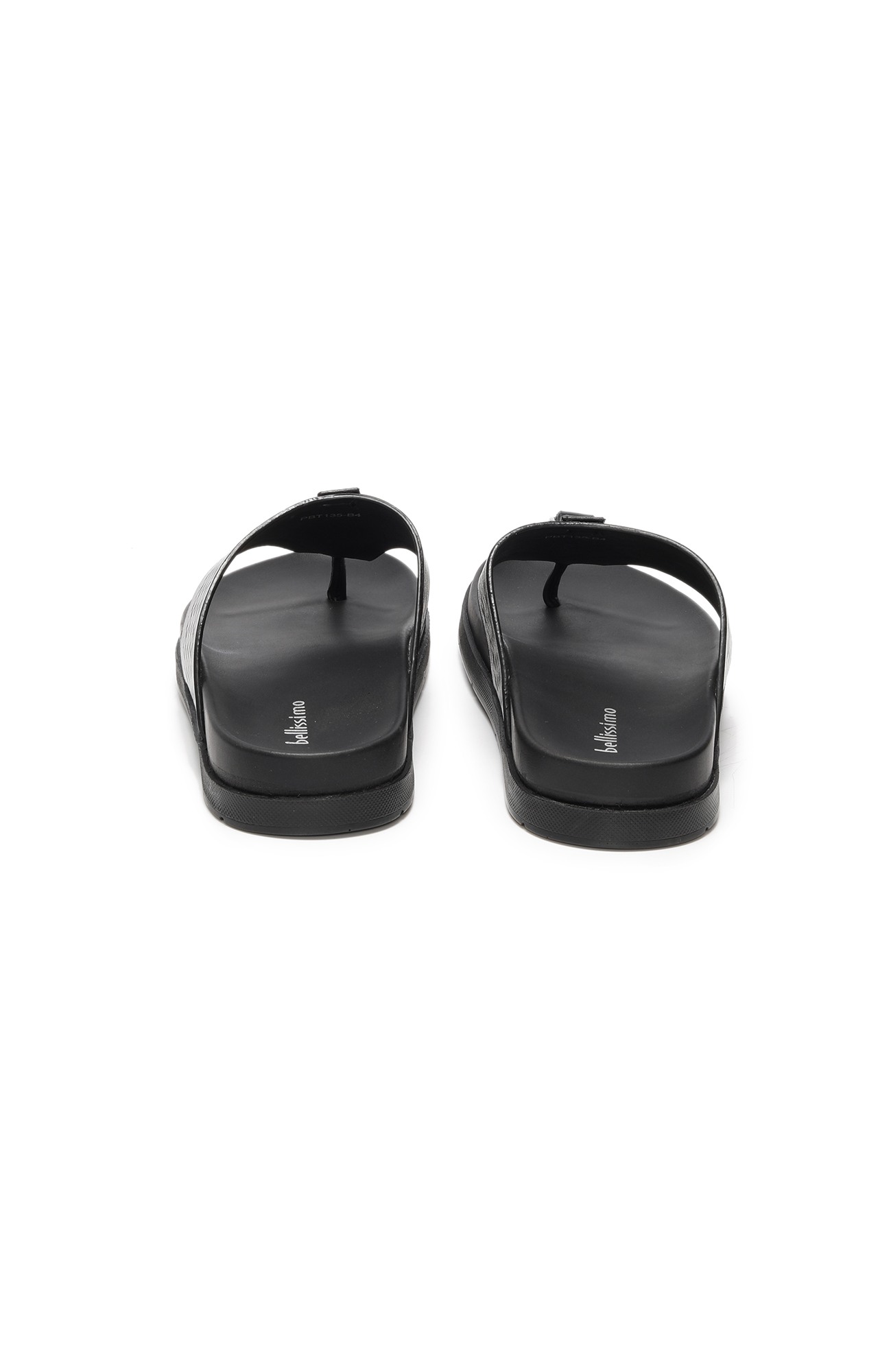 Men Relaxed Fit Black Comfort Slippers