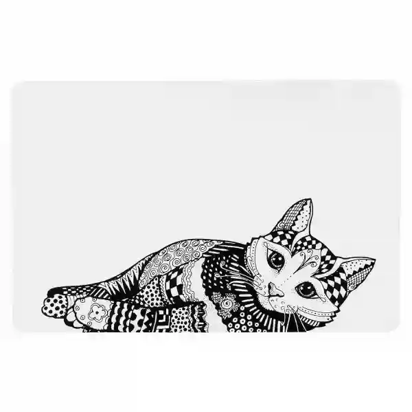 Trixie Zetangle Place Mat White - Black 44 x 28 Cm