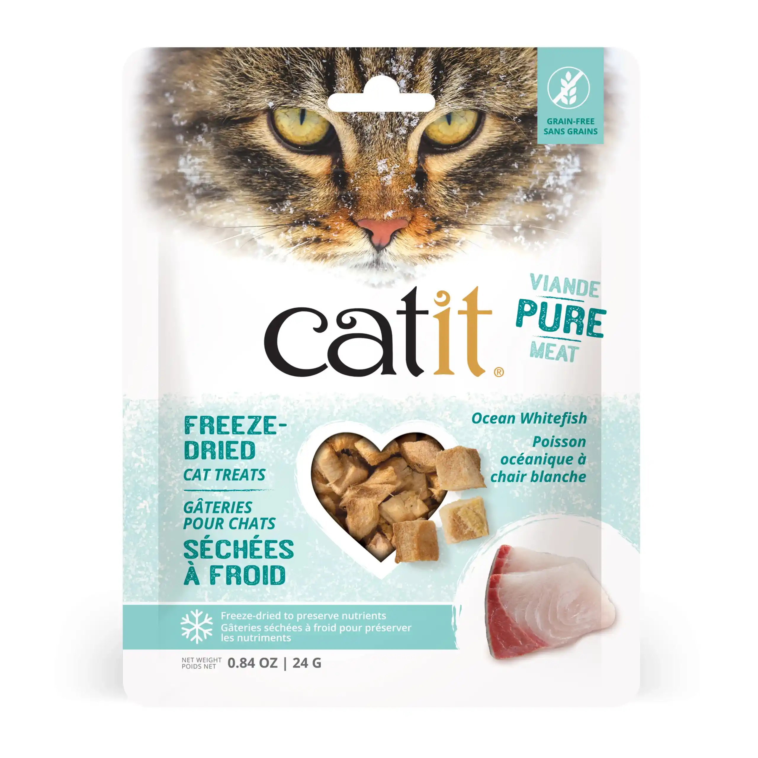 Catit Freeze-Dried Raw Treat for Cats, Ocean Whitefish 24 g