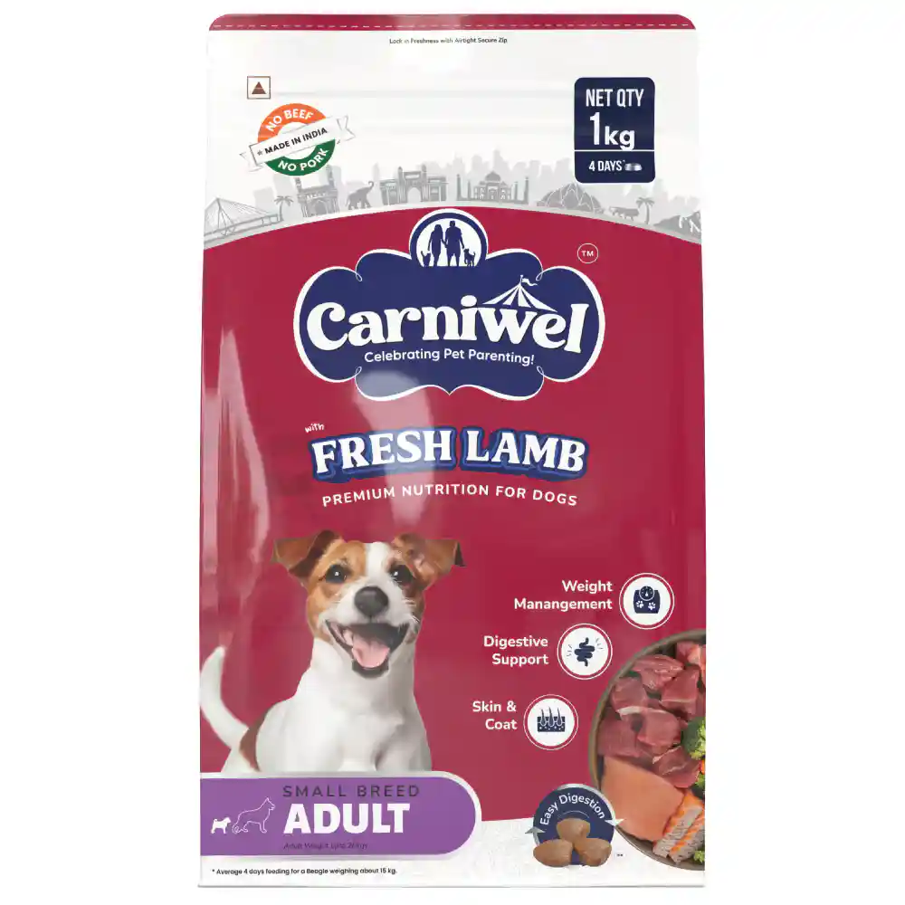 Clearance Sale | Carniwel Fresh Lamb Adult Small dogs 1KG – (Best Before Apr’26)