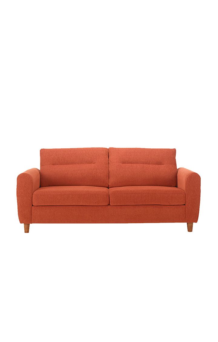 neudot Scott Sofa for Living Room |3 Persons Sofa|Premium Fabric with Cushioned Armrest | Solid Wood Frame|3 Seater in Rusty Cider Color