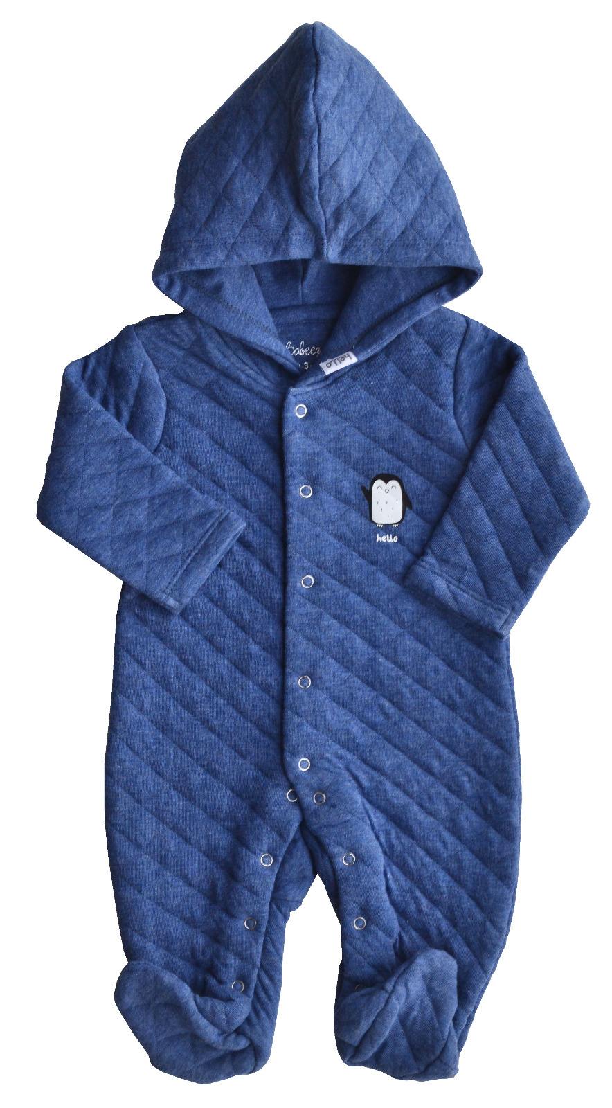 Denim Quilted Full Sleeper/Romper with Feet (Quilt)