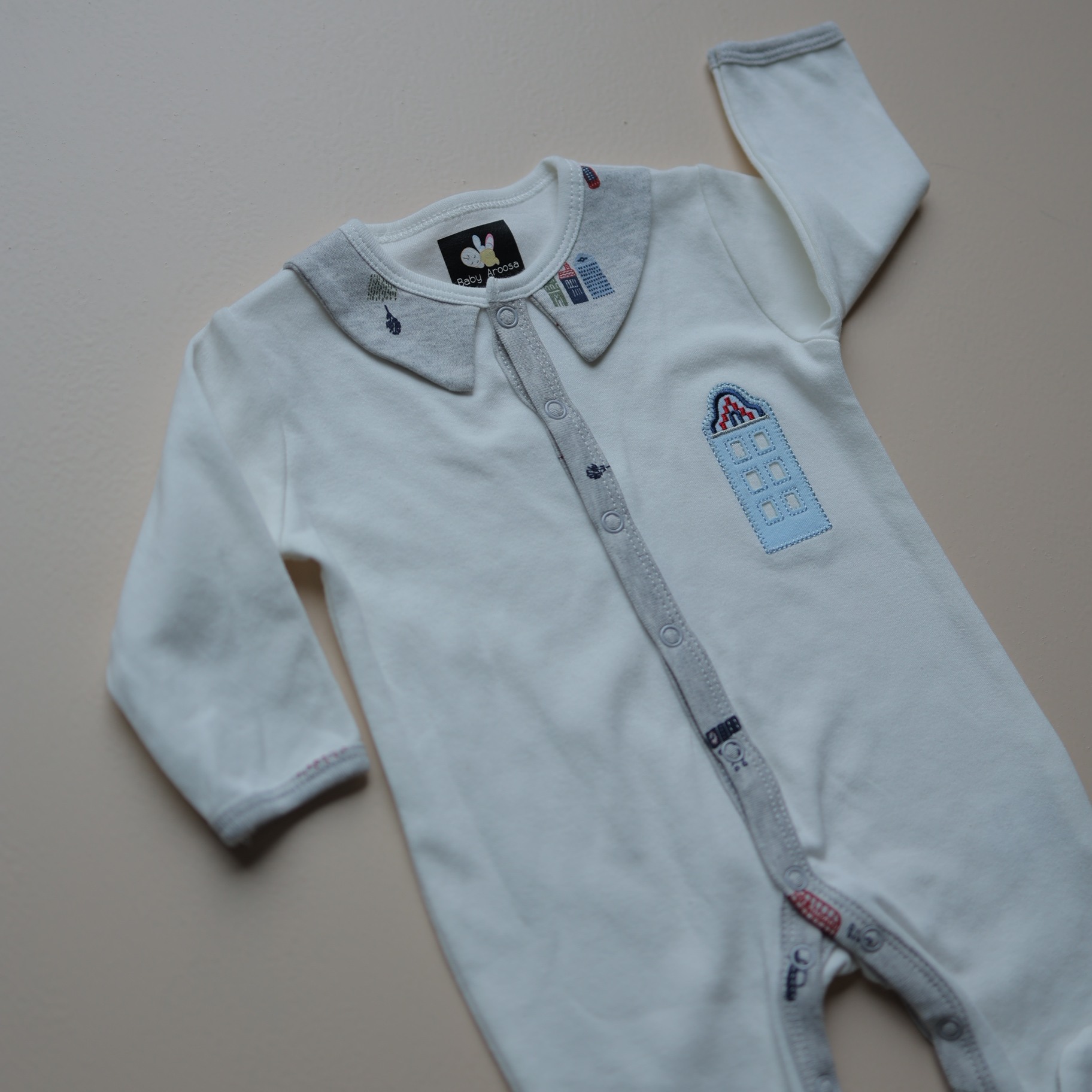Ivory London House Footed Romper