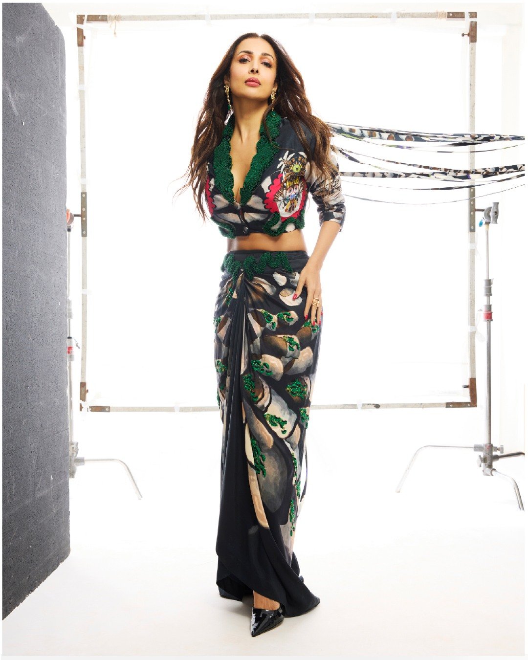 Crop Jacket with Knotted Skirt