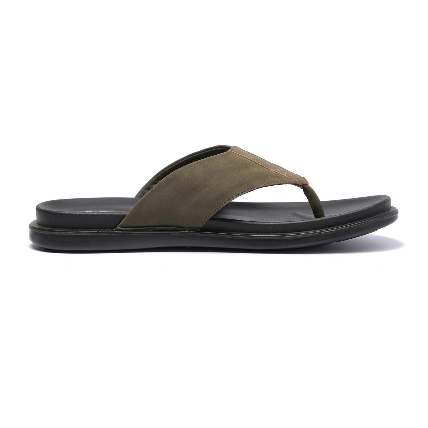 Olive Green Comfort Flip Flops For Men